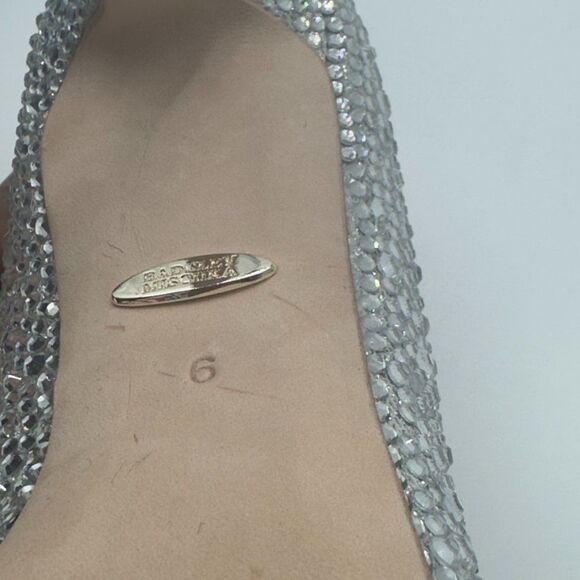 New Badgley Mischka Cher II Evening Pumps in Silve with sparkling details Size 6 - Picture 9 of 9